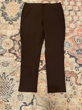 Chico's Women's Slim Straight Pants in Dark Brown